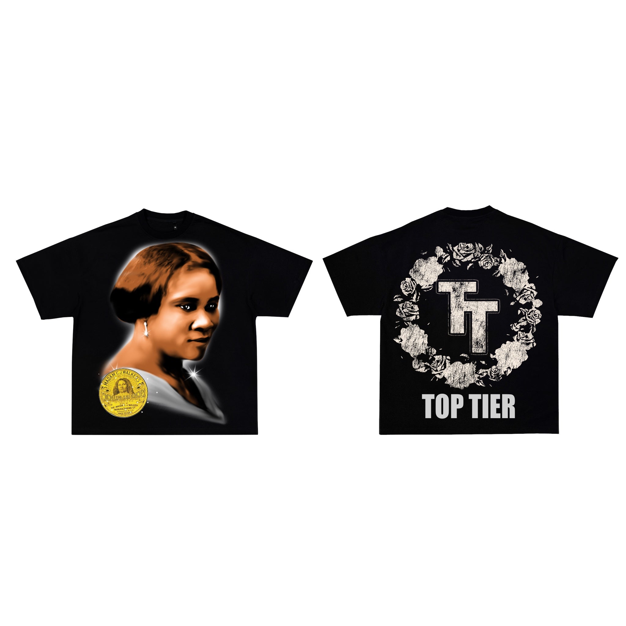 Madam CJ Walker Tee Black